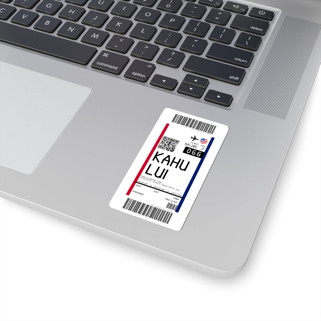 Kahului Airport (OGG) Boarding Pass Sticker — Travel Luggage Decal