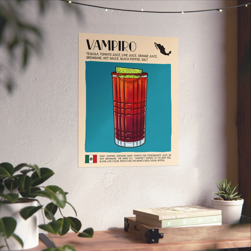 Vampiro Poster — Mexican Cocktail Art Print
