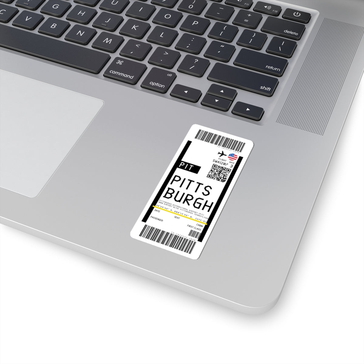 Pittsburgh International Airport (PIT) Boarding Pass Sticker — Travel Luggage Decal