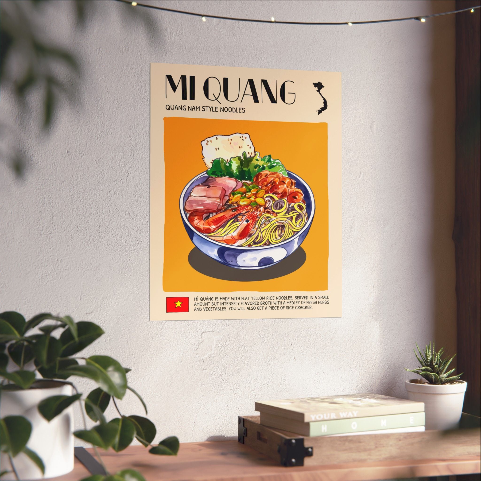 Mi Quang Matte Poster — Vietnamese Food Kitchen Art