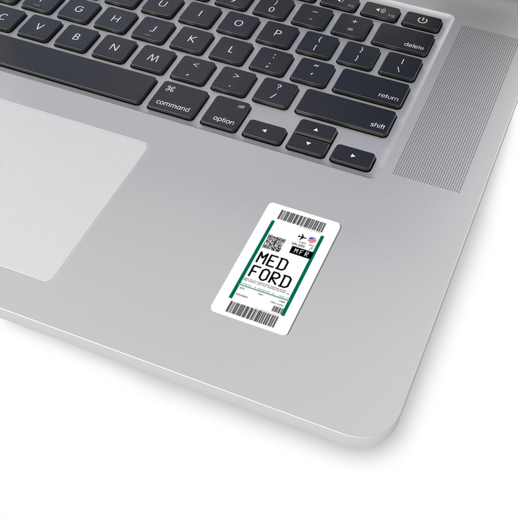 Rogue Valley International Medford Airport (MFR) Boarding Pass Sticker — Travel Luggage Decal