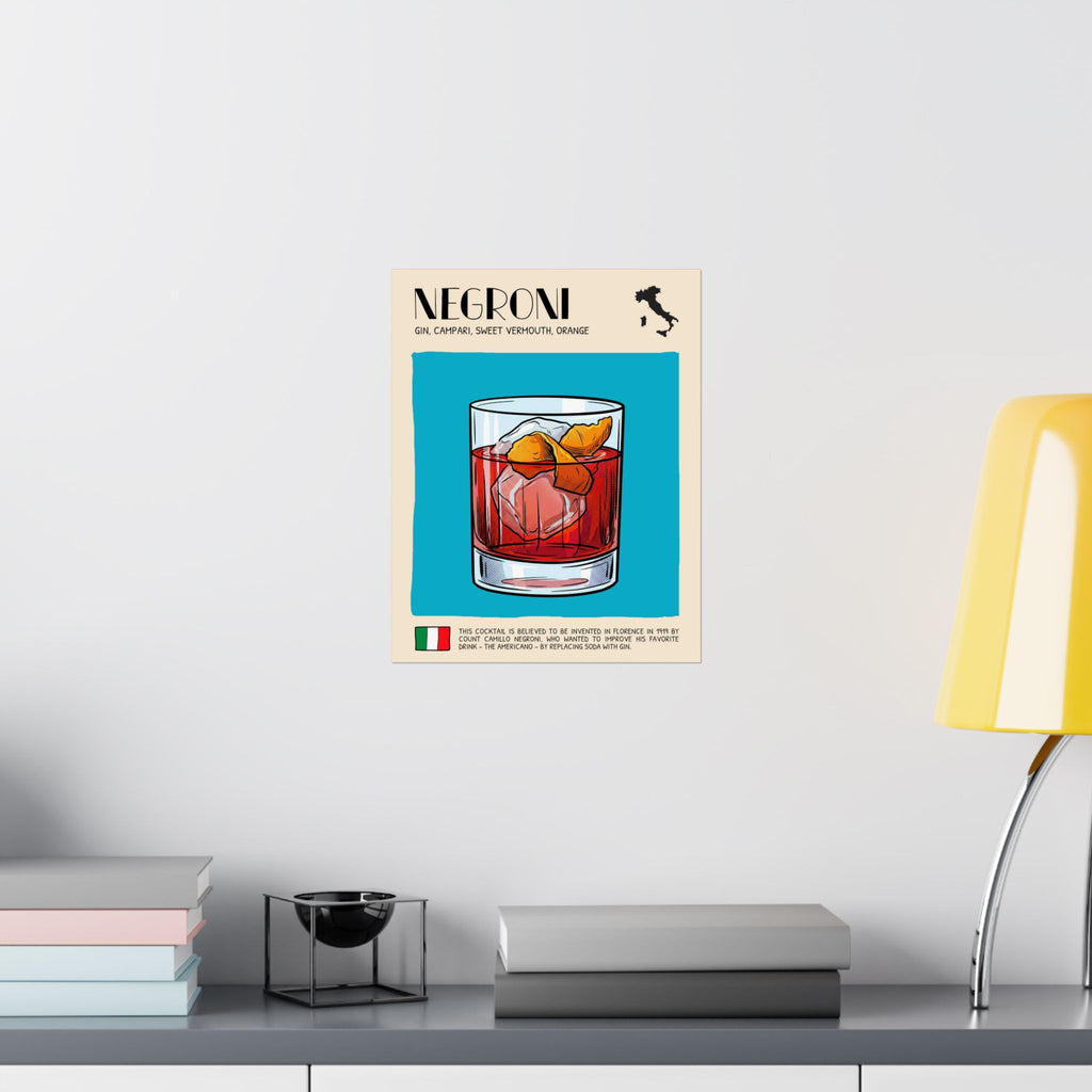 Negroni Poster — Italian Cocktail Art Print