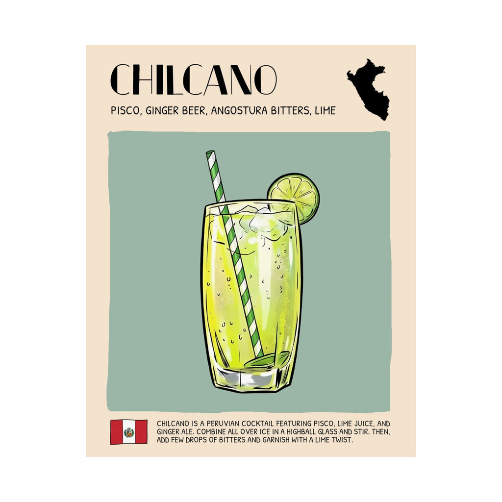 Chilcano Poster — Peruvian Cocktail Art Print