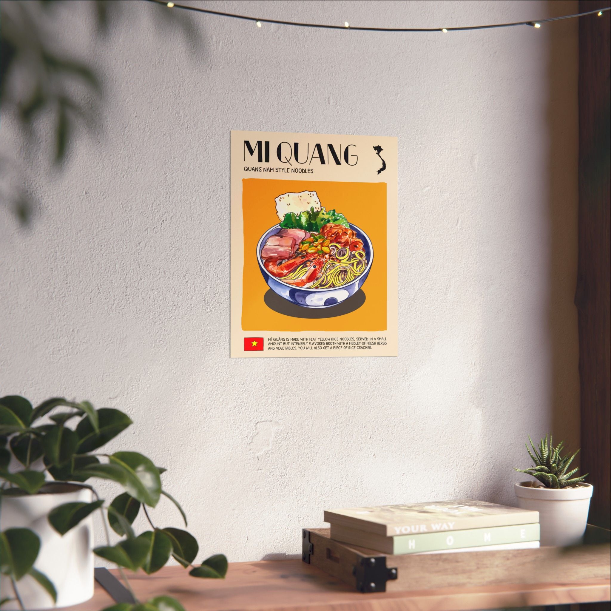 Mi Quang Matte Poster — Vietnamese Food Kitchen Art