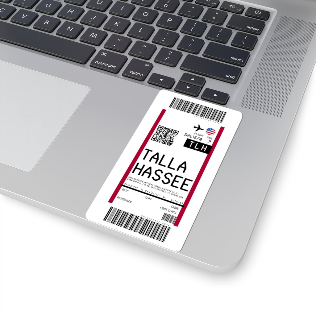 Tallahassee International Airport (TLH) Boarding Pass Sticker — Travel Luggage Decal