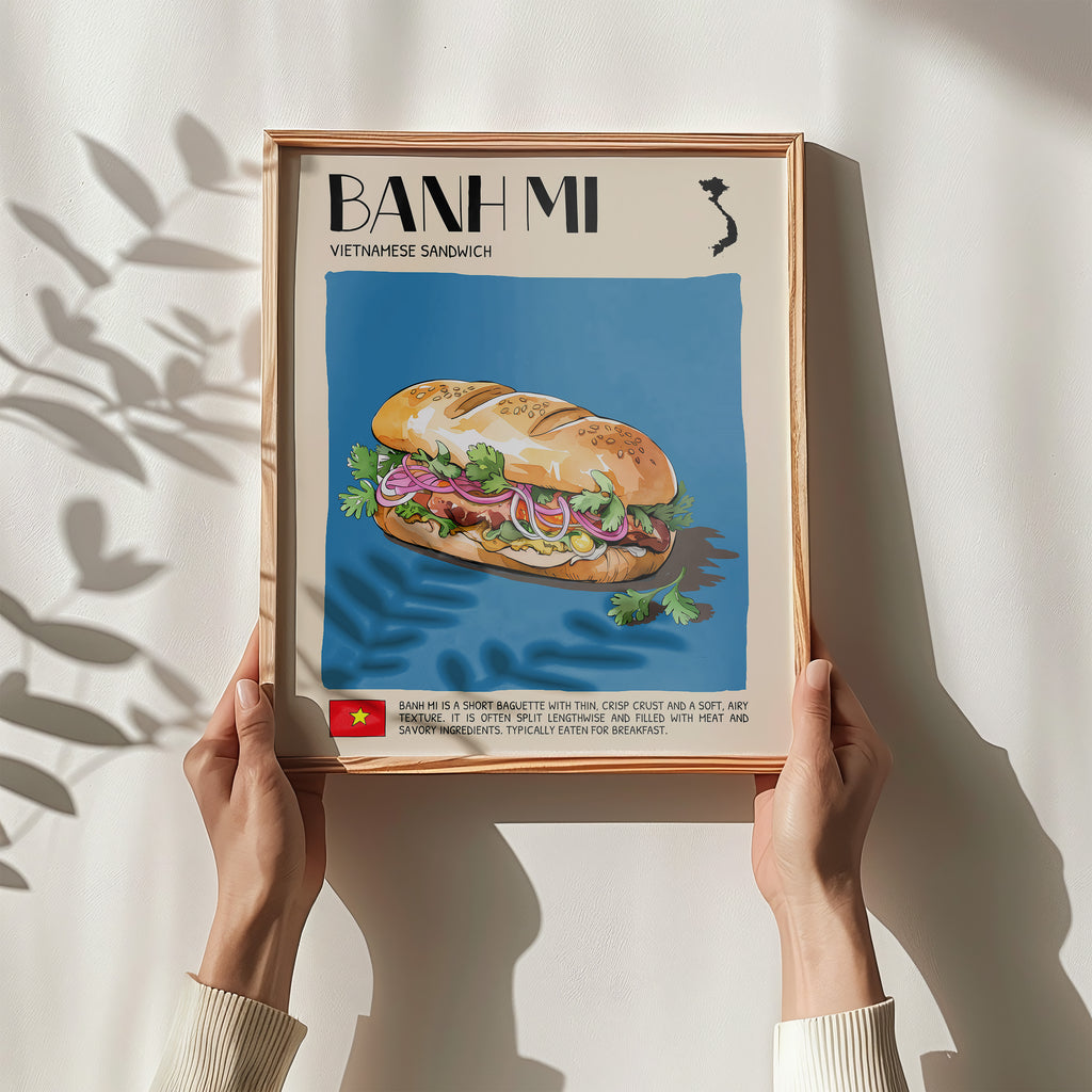DIGITAL POSTER - VIETNAMESE FOOD ART - BANH MI