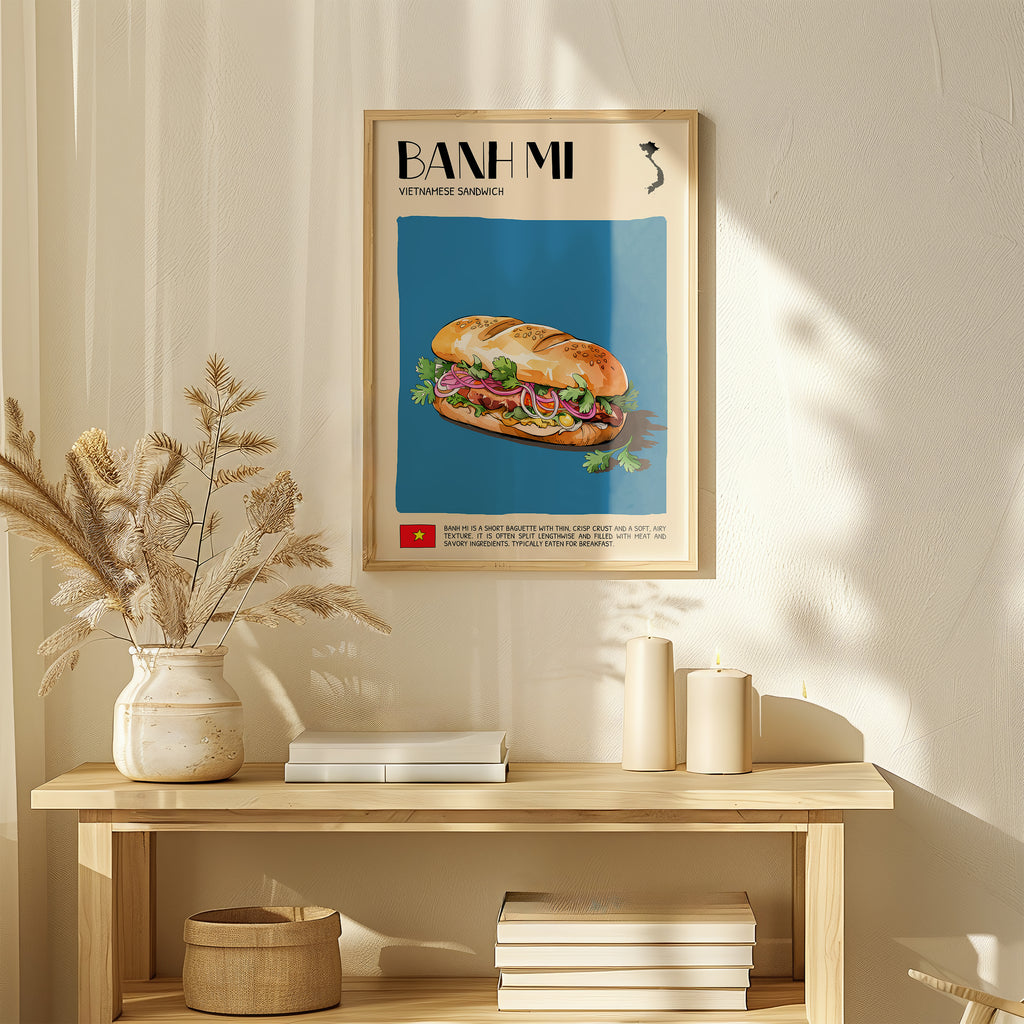 DIGITAL POSTER - VIETNAMESE FOOD ART - BANH MI