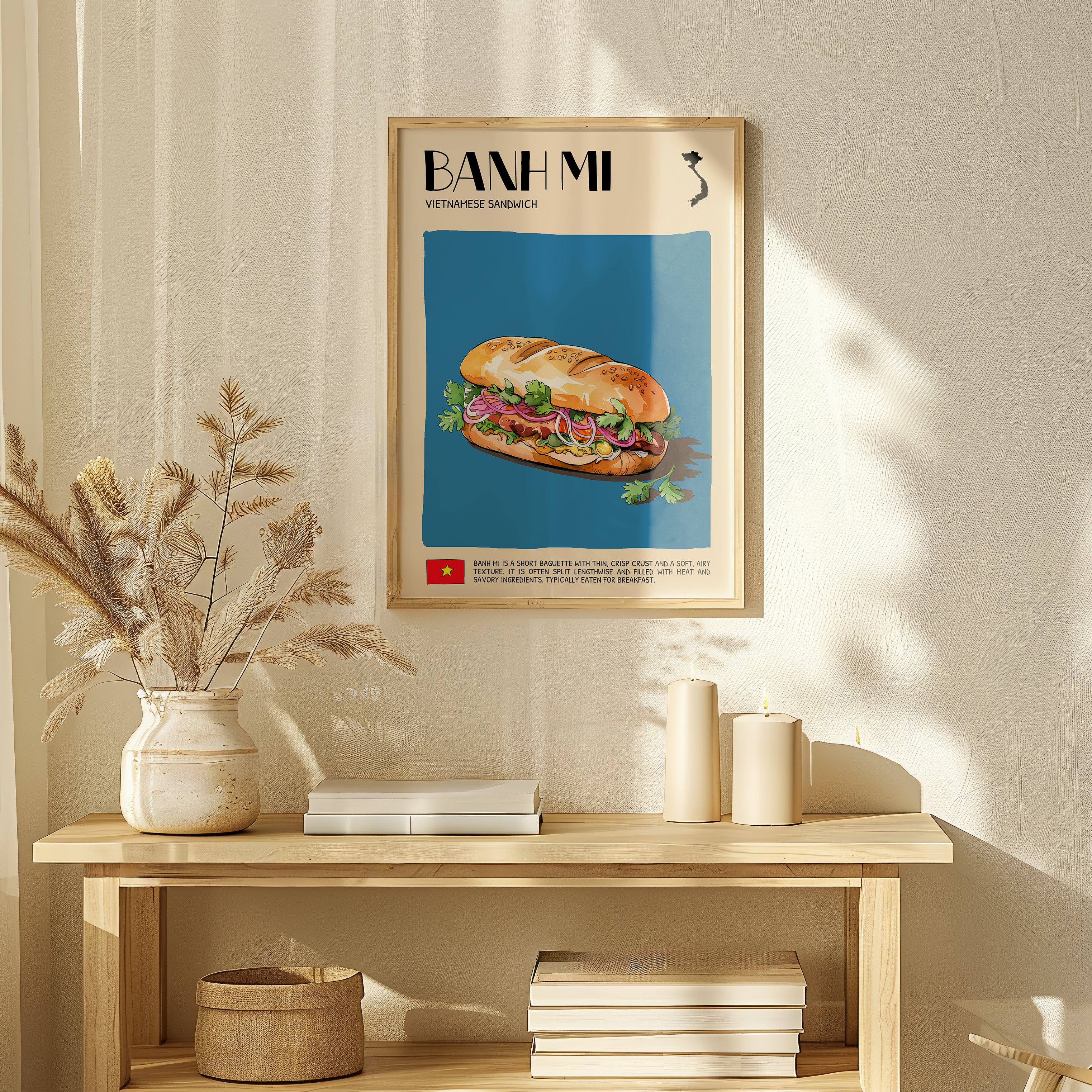 DIGITAL POSTER - VIETNAMESE FOOD ART - BANH MI