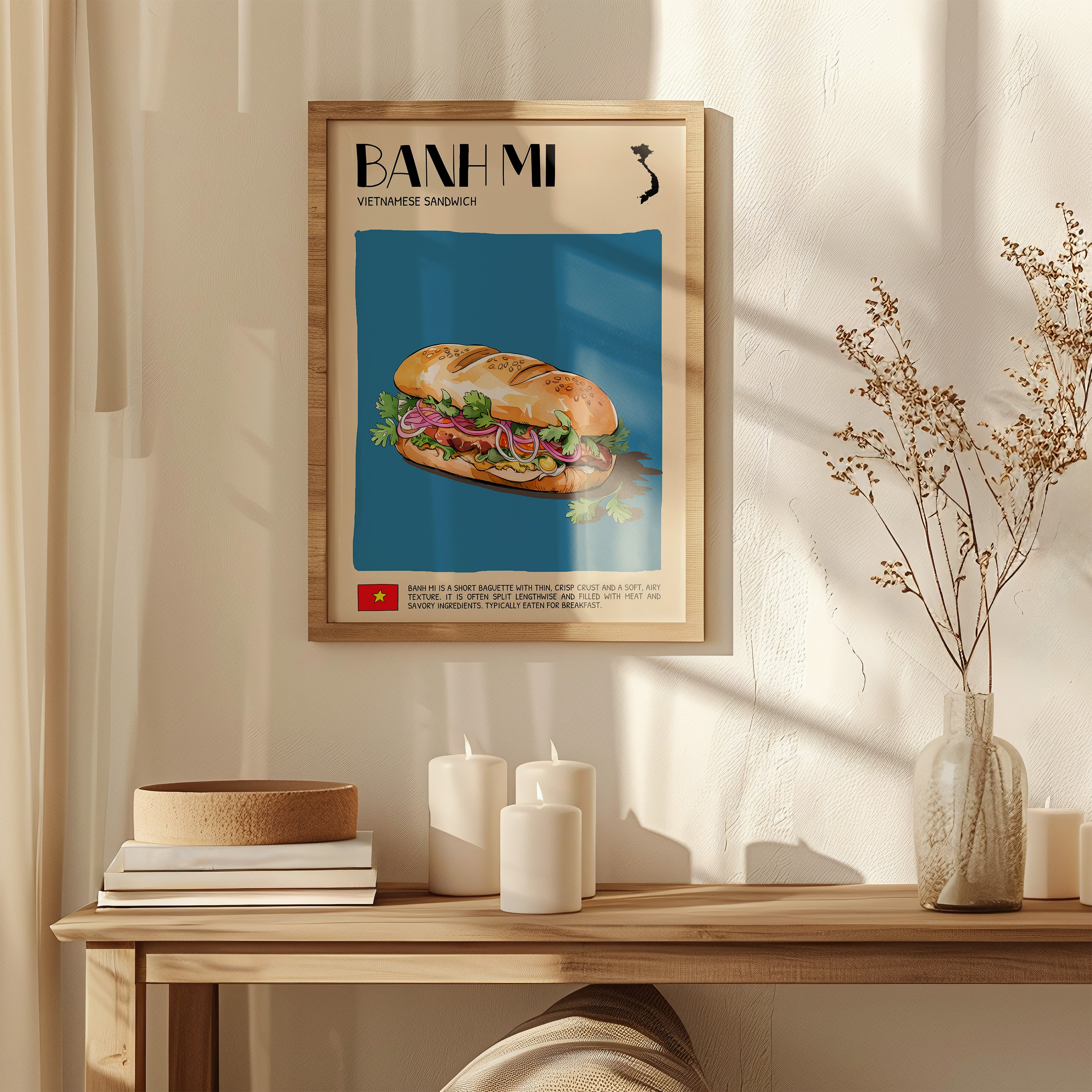 DIGITAL POSTER - VIETNAMESE FOOD ART - BANH MI