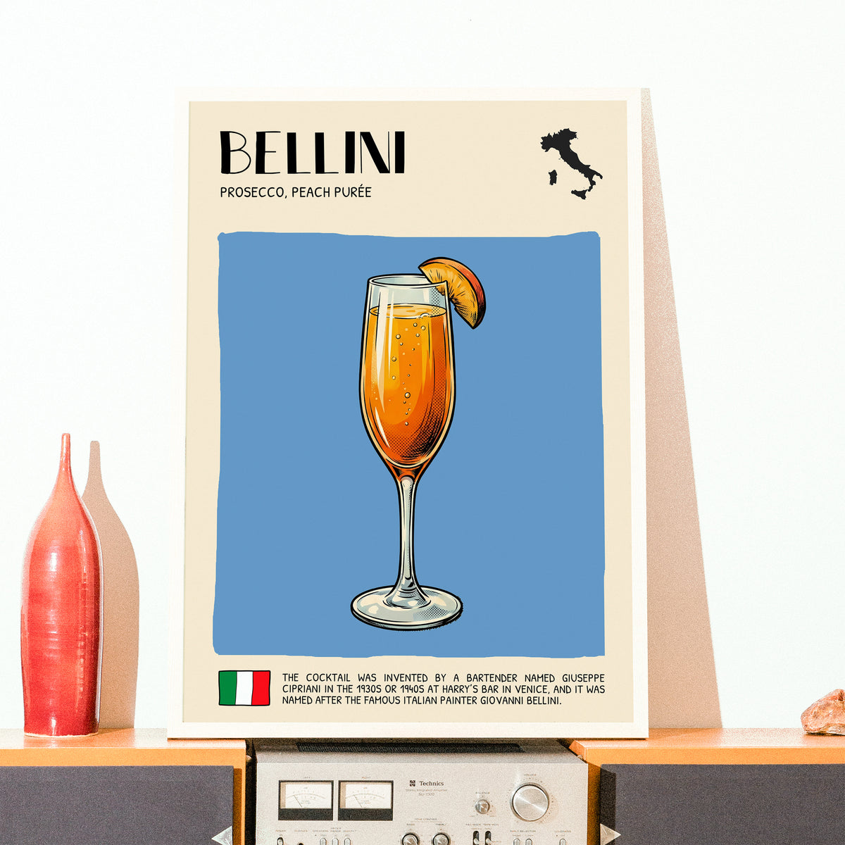 DIGITAL POSTER - COCKTAIL ART - BELLINI