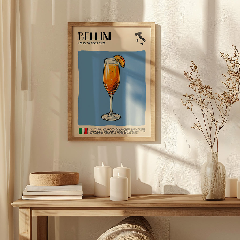 DIGITAL POSTER - COCKTAIL ART - BELLINI