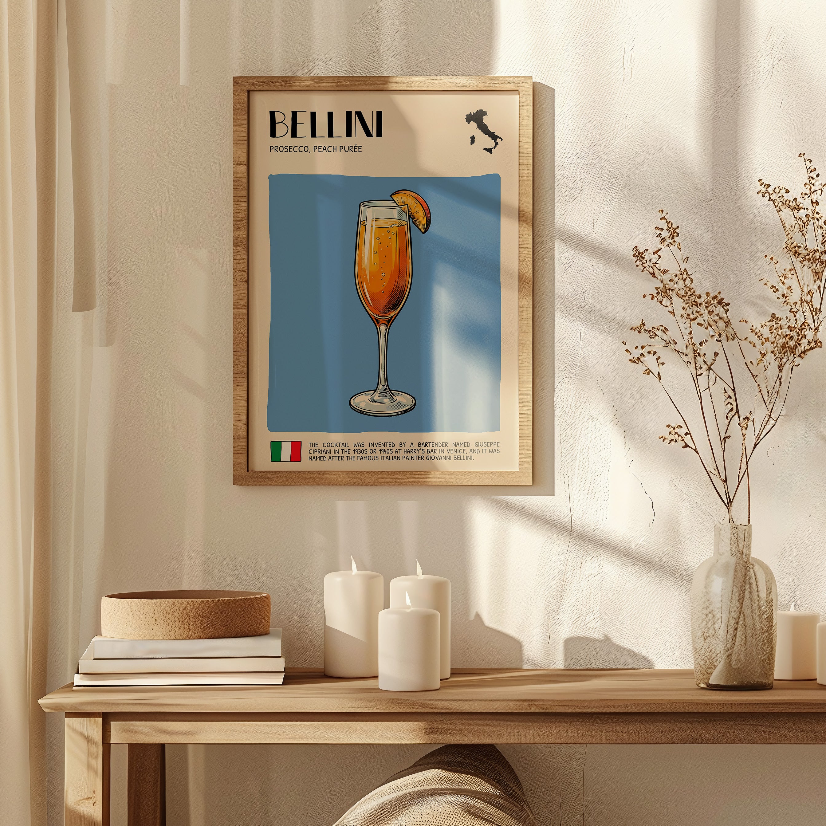 DIGITAL POSTER - COCKTAIL ART - BELLINI