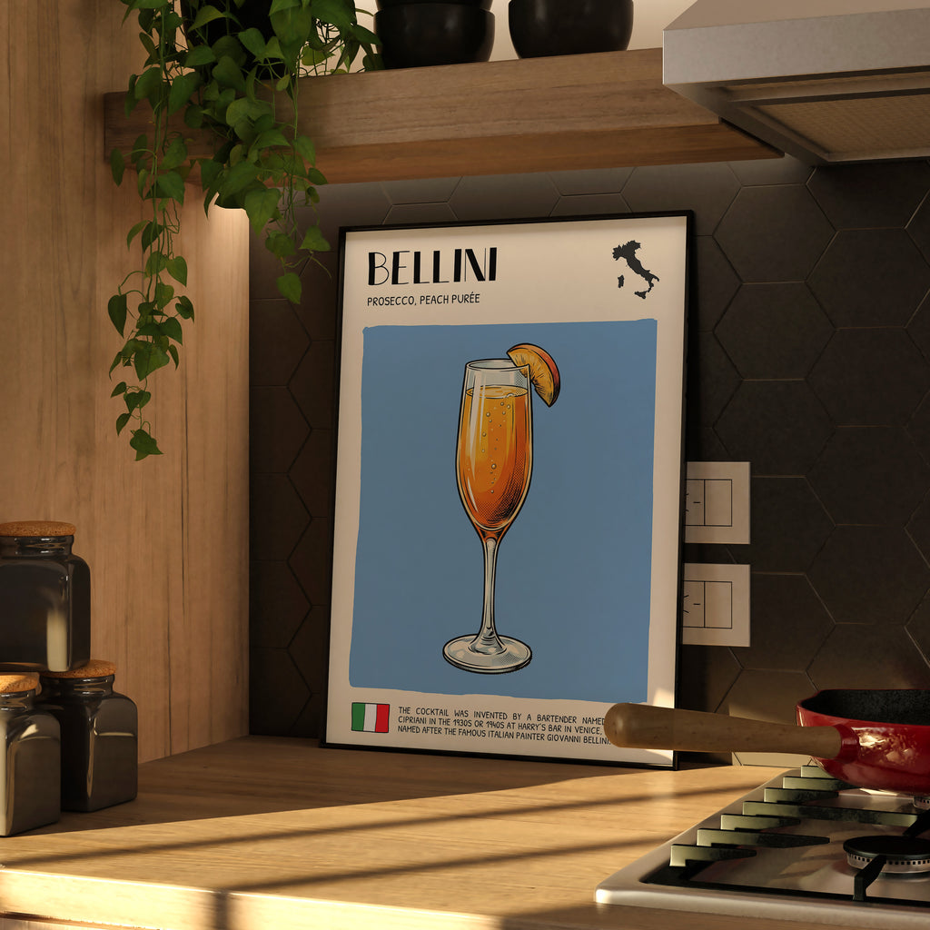 DIGITAL POSTER - COCKTAIL ART - BELLINI