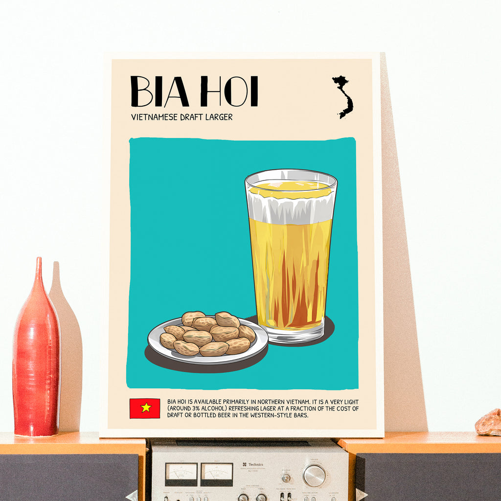 DIGITAL POSTER - VIETNAMESE FOOD ART - BIA HOI