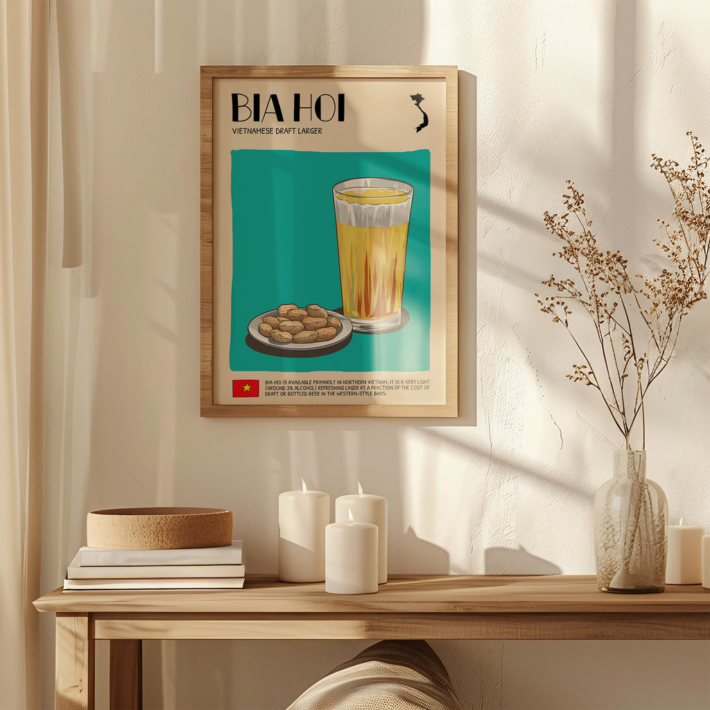 DIGITAL POSTER - VIETNAMESE FOOD ART - BIA HOI