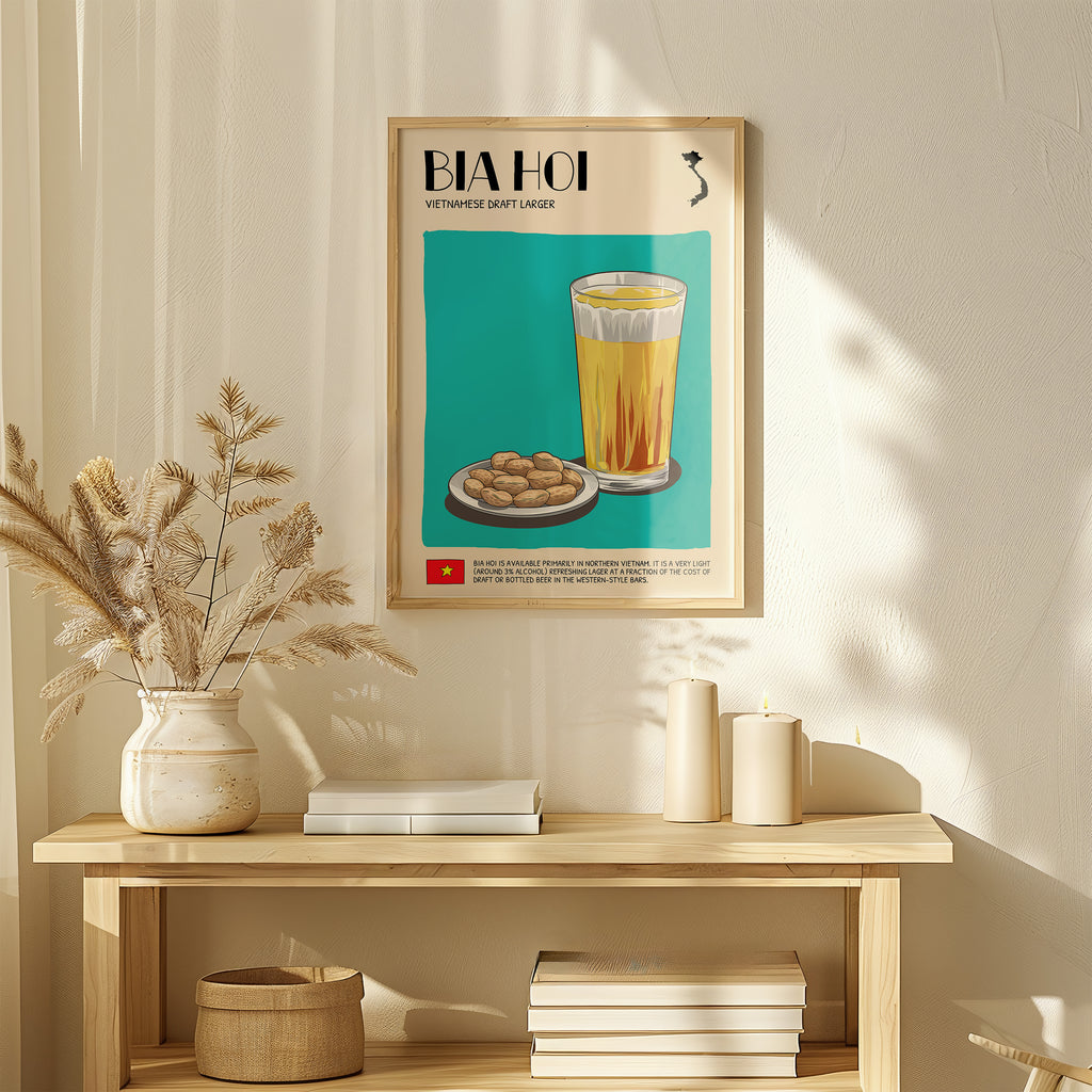 DIGITAL POSTER - VIETNAMESE FOOD ART - BIA HOI