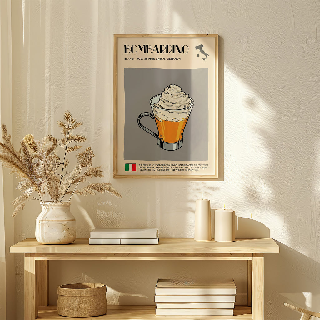 DIGITAL POSTER - COCKTAIL ART - BOMBARDINO