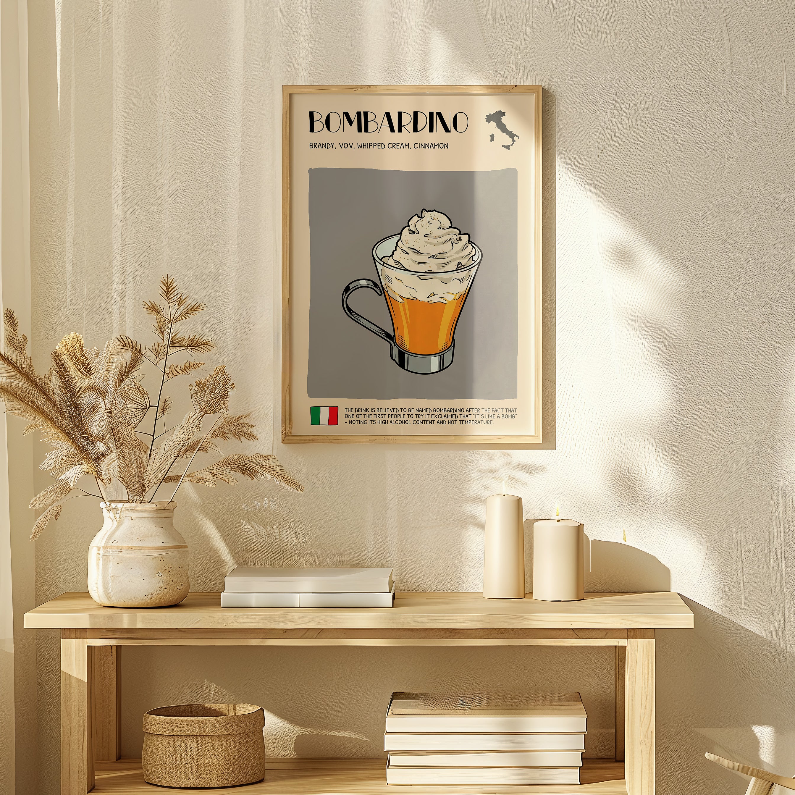 DIGITAL POSTER - COCKTAIL ART - BOMBARDINO