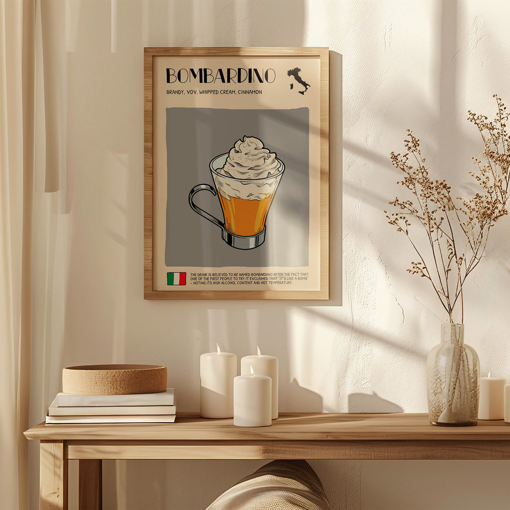 DIGITAL POSTER - COCKTAIL ART - BOMBARDINO
