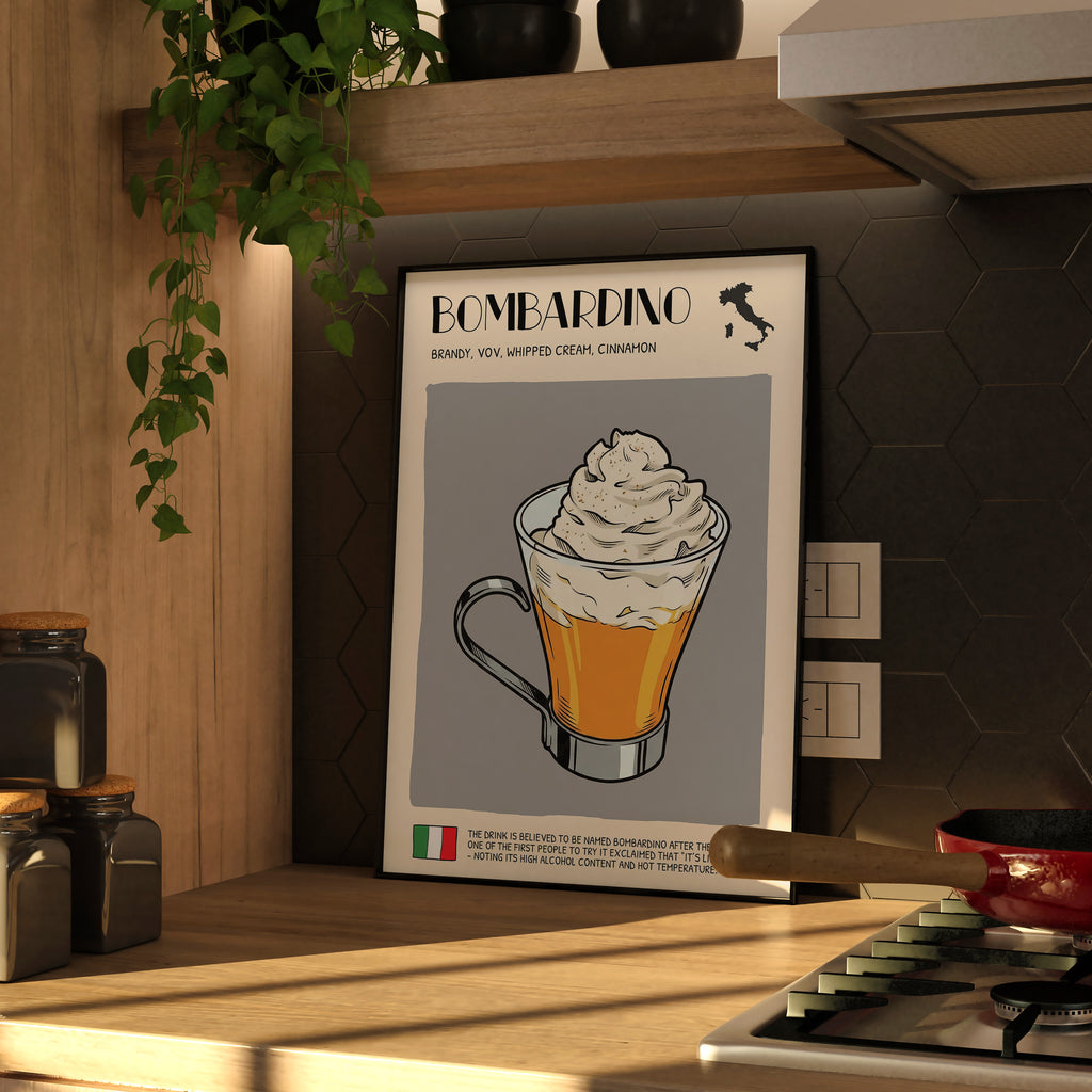 DIGITAL POSTER - COCKTAIL ART - BOMBARDINO