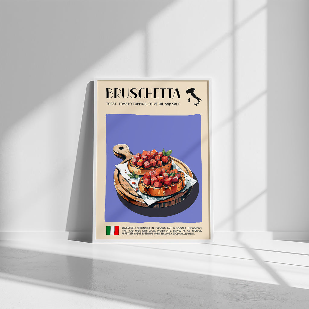DIGITAL POSTER - ITALIAN FOOD ART - BRUSCHETTA
