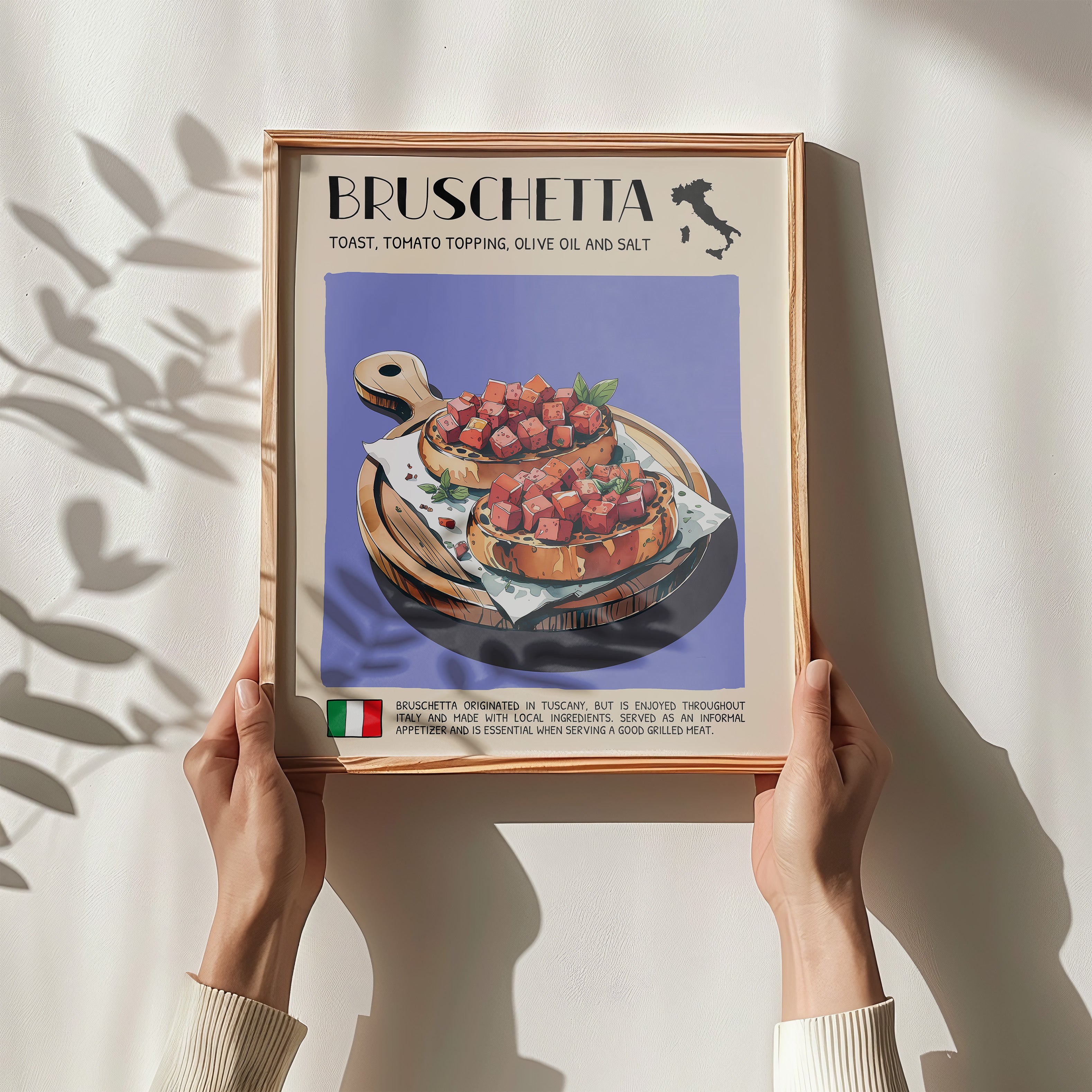 DIGITAL POSTER - ITALIAN FOOD ART - BRUSCHETTA