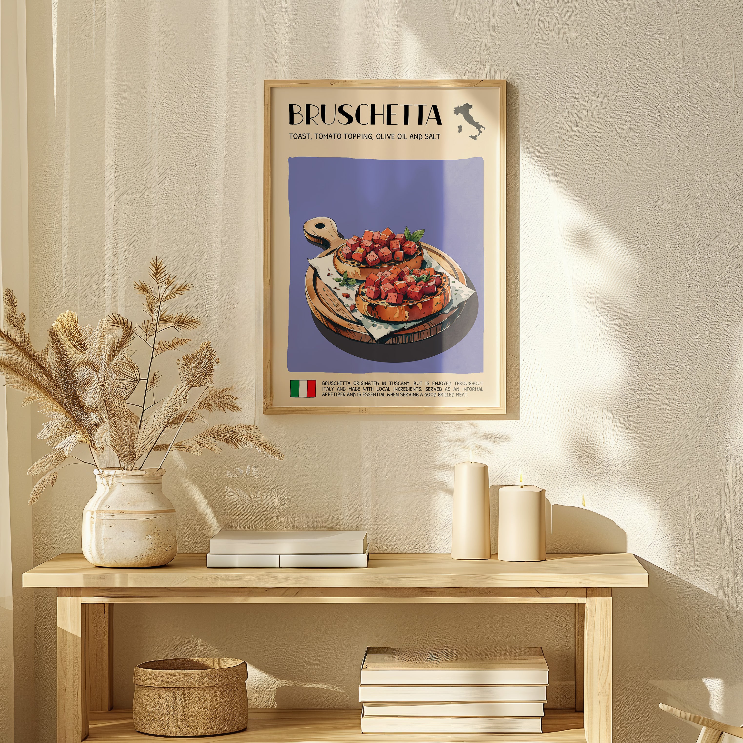 DIGITAL POSTER - ITALIAN FOOD ART - BRUSCHETTA