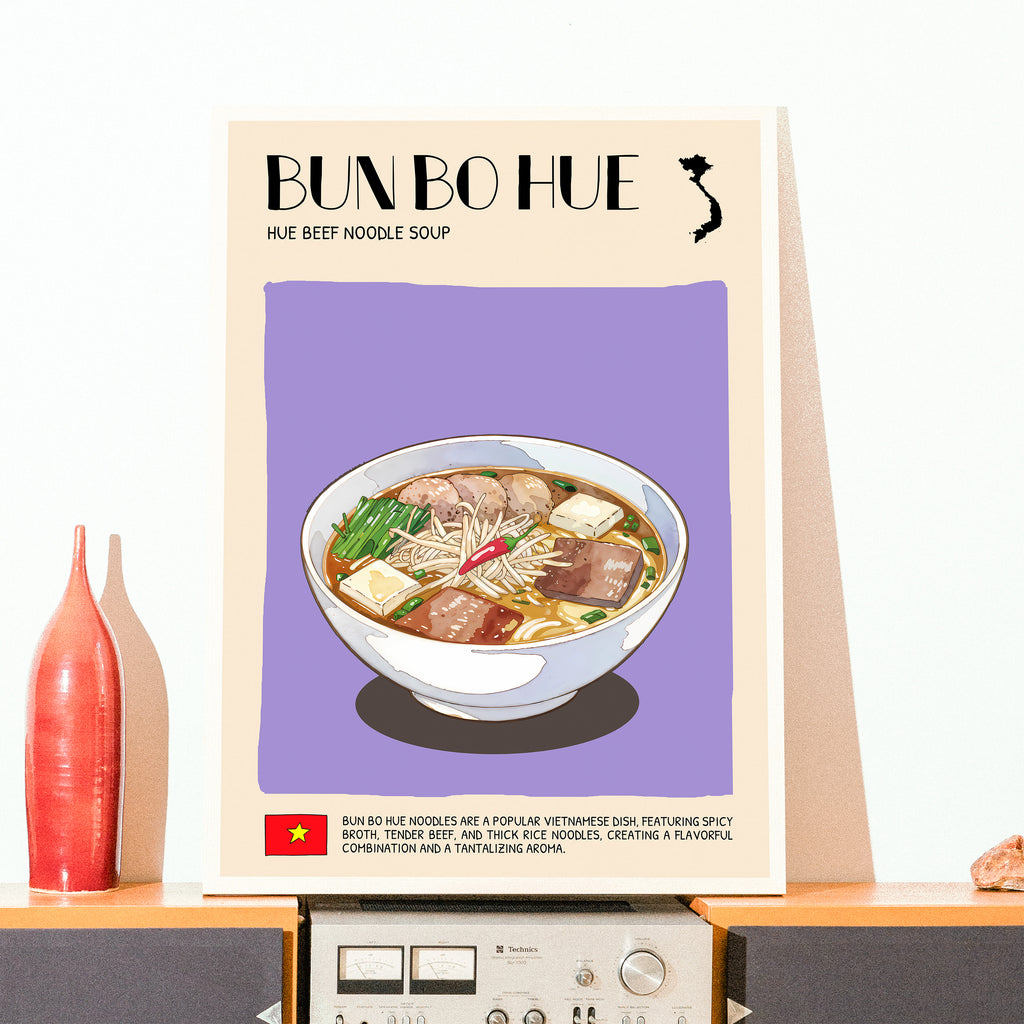 DIGITAL POSTER - VIETNAMESE FOOD ART - BUN BO HUE