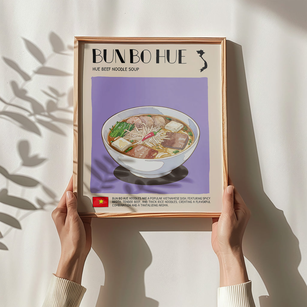 DIGITAL POSTER - VIETNAMESE FOOD ART - BUN BO HUE