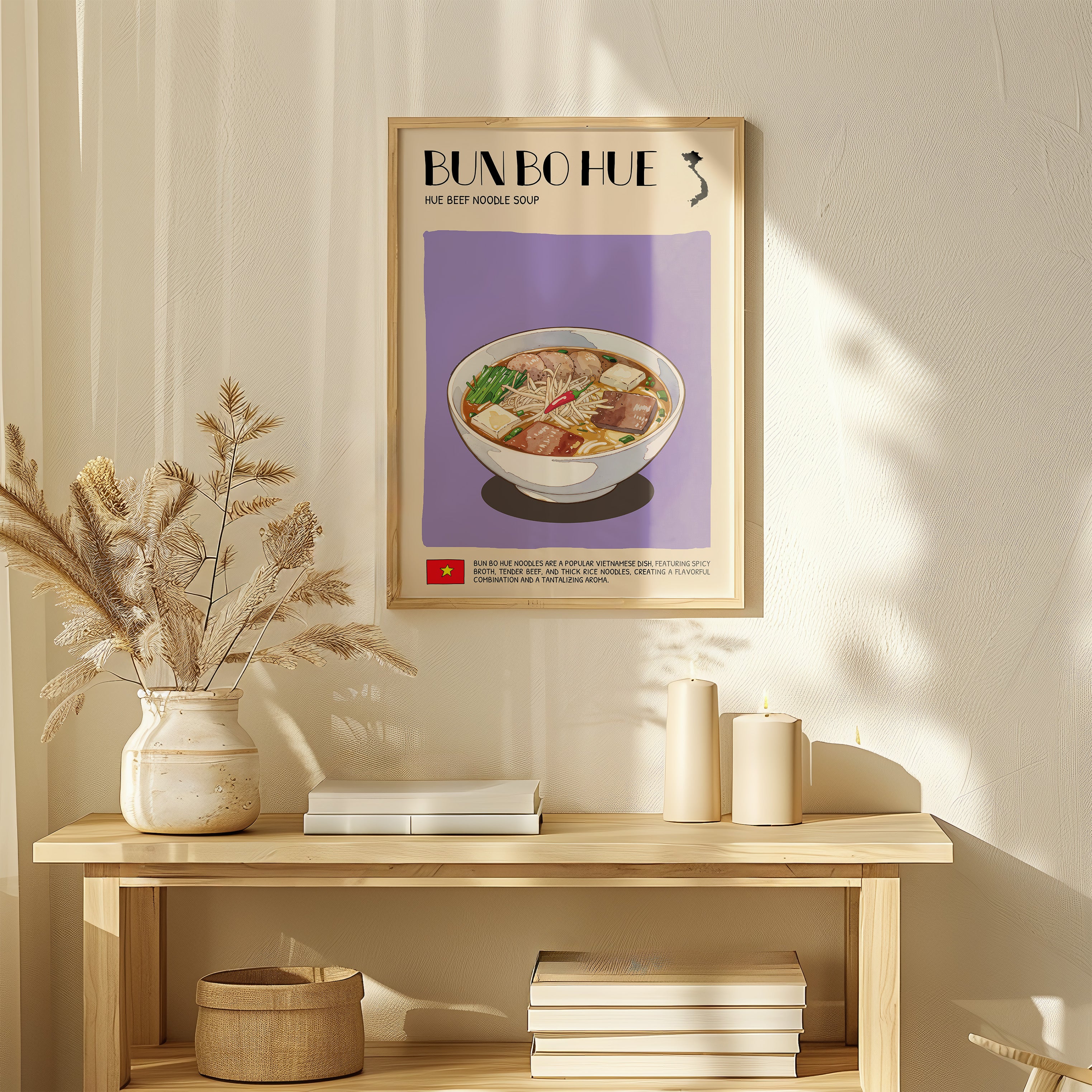 DIGITAL POSTER - VIETNAMESE FOOD ART - BUN BO HUE