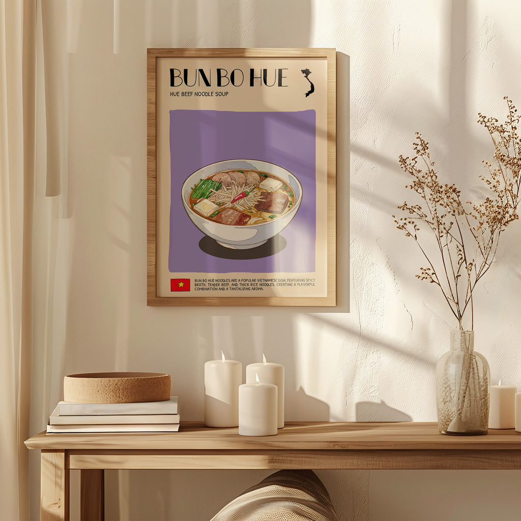 DIGITAL POSTER - VIETNAMESE FOOD ART - BUN BO HUE