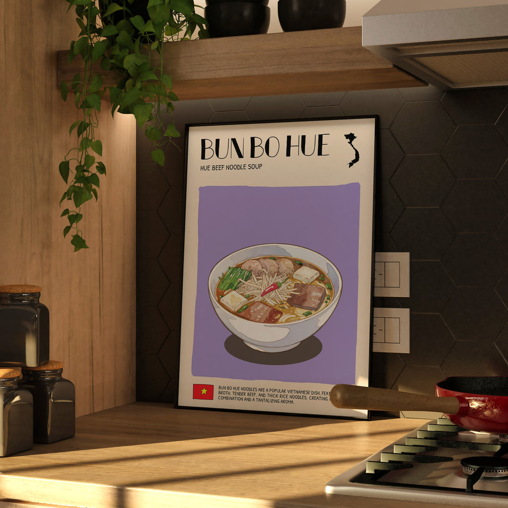 DIGITAL POSTER - VIETNAMESE FOOD ART - BUN BO HUE