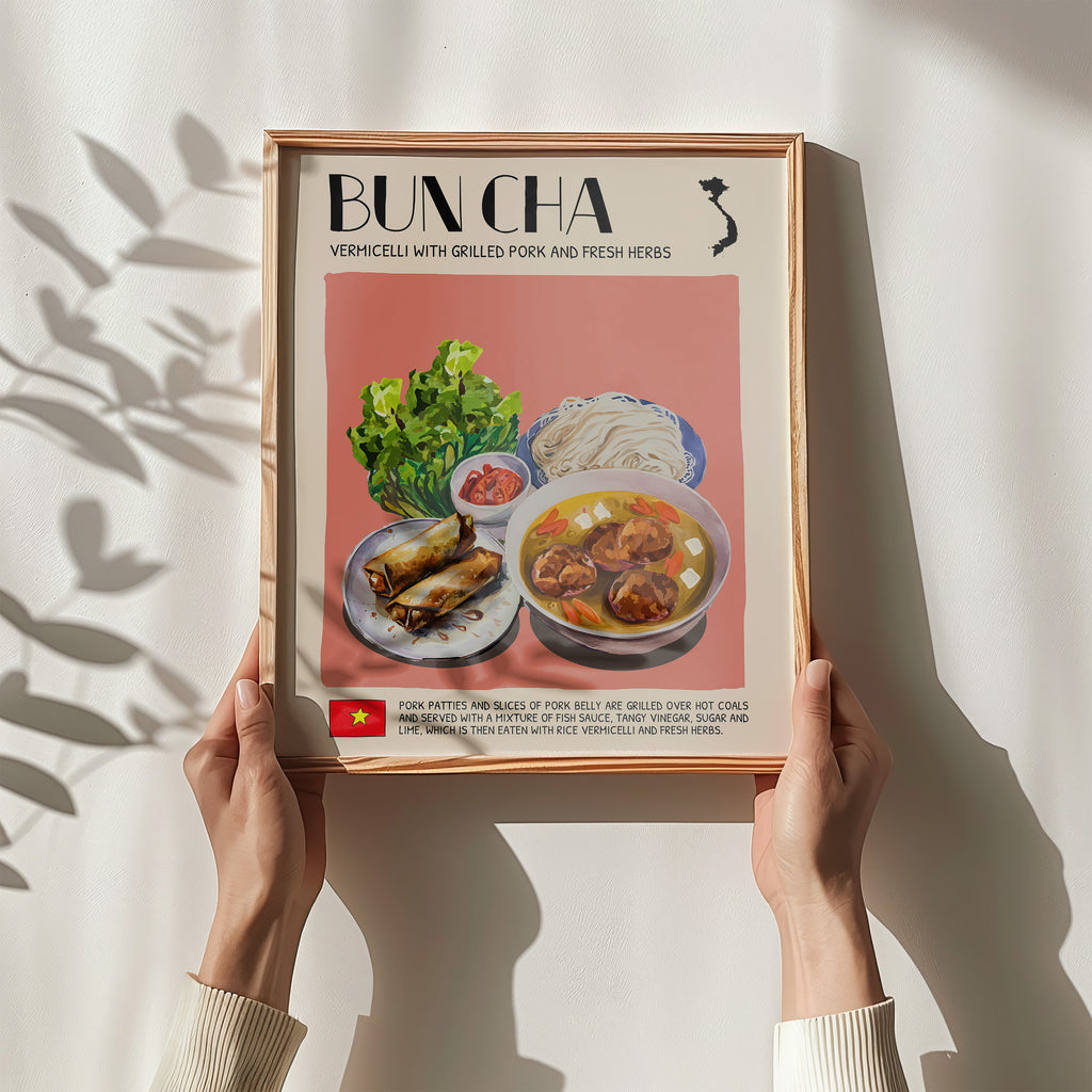 DIGITAL POSTER - VIETNAMESE FOOD ART - BUN CHA