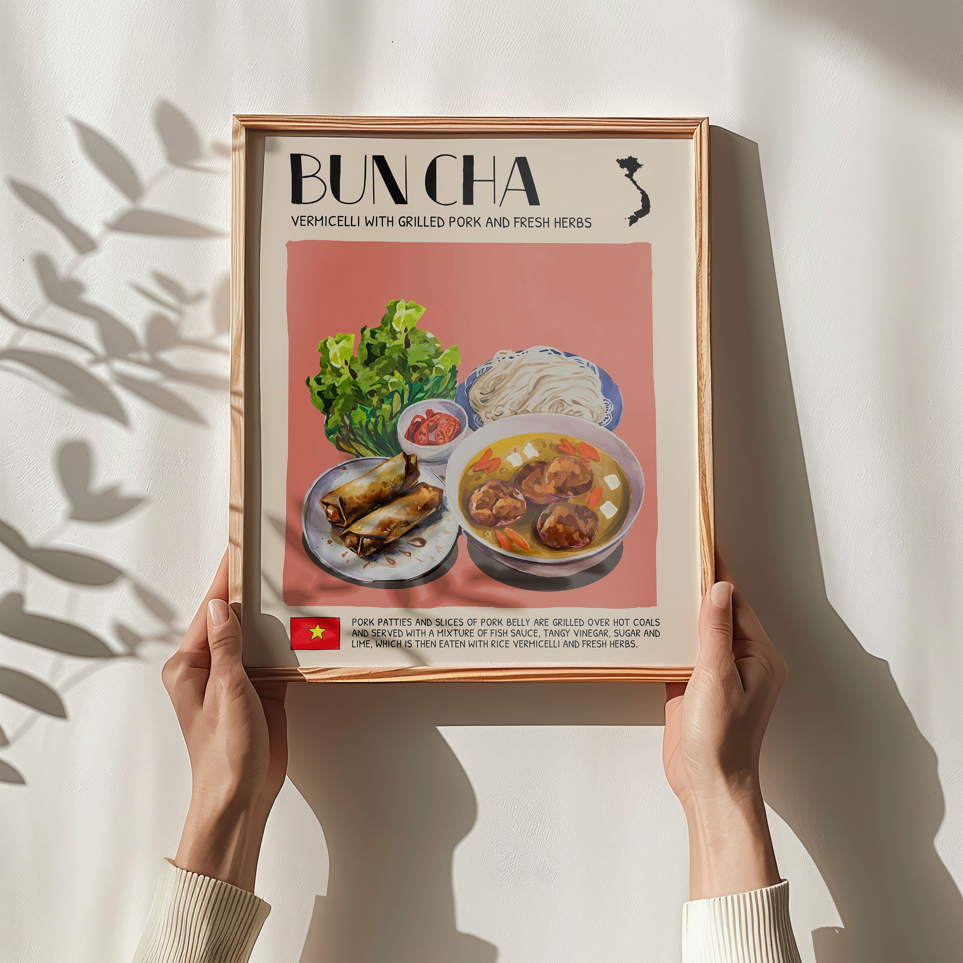 DIGITAL POSTER - VIETNAMESE FOOD ART - BUN CHA
