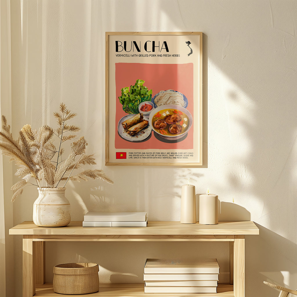 DIGITAL POSTER - VIETNAMESE FOOD ART - BUN CHA