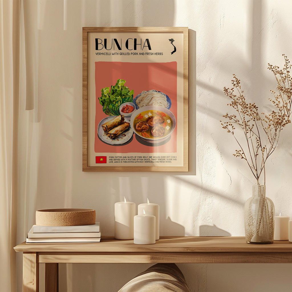 DIGITAL POSTER - VIETNAMESE FOOD ART - BUN CHA