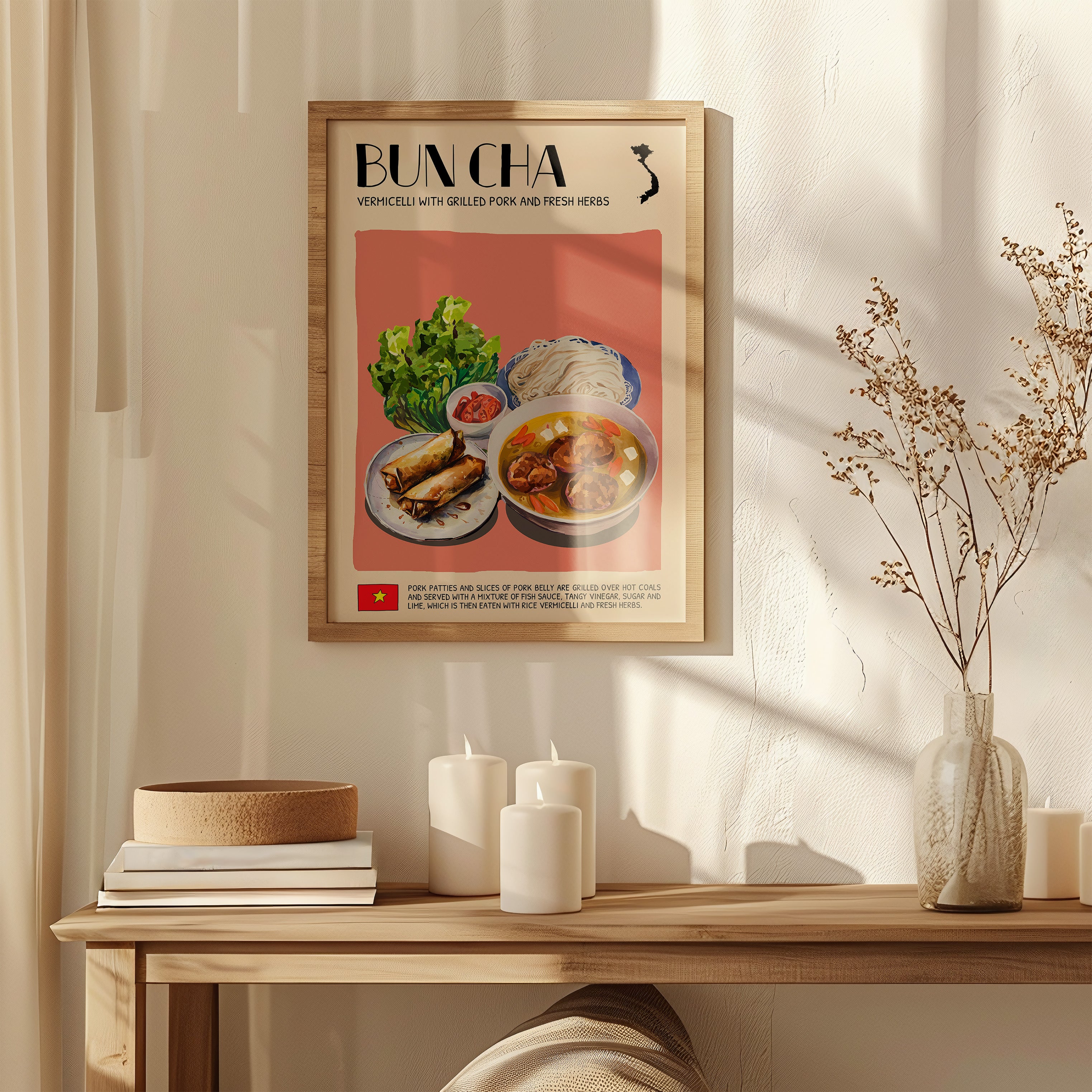 DIGITAL POSTER - VIETNAMESE FOOD ART - BUN CHA