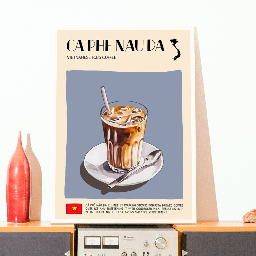 DIGITAL POSTER - VIETNAMESE FOOD ART - CA PHE NAU DA