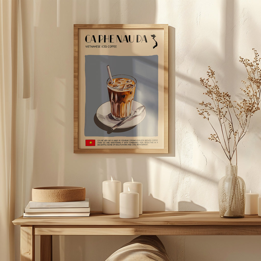 DIGITAL POSTER - VIETNAMESE FOOD ART - CA PHE NAU DA