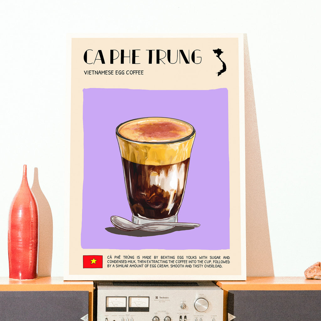 DIGITAL POSTER - VIETNAMESE FOOD ART - CA PHE TRUNG