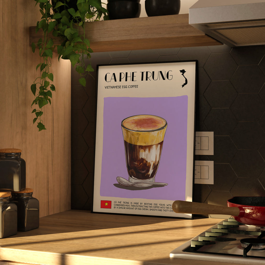 DIGITAL POSTER - VIETNAMESE FOOD ART - CA PHE TRUNG