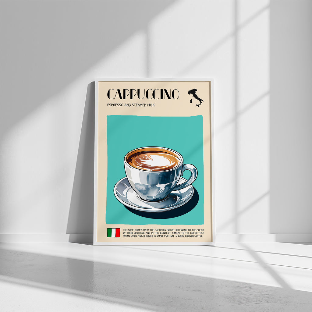 DIGITAL POSTER - ITALIAN FOOD ART - CAPPUCCINO