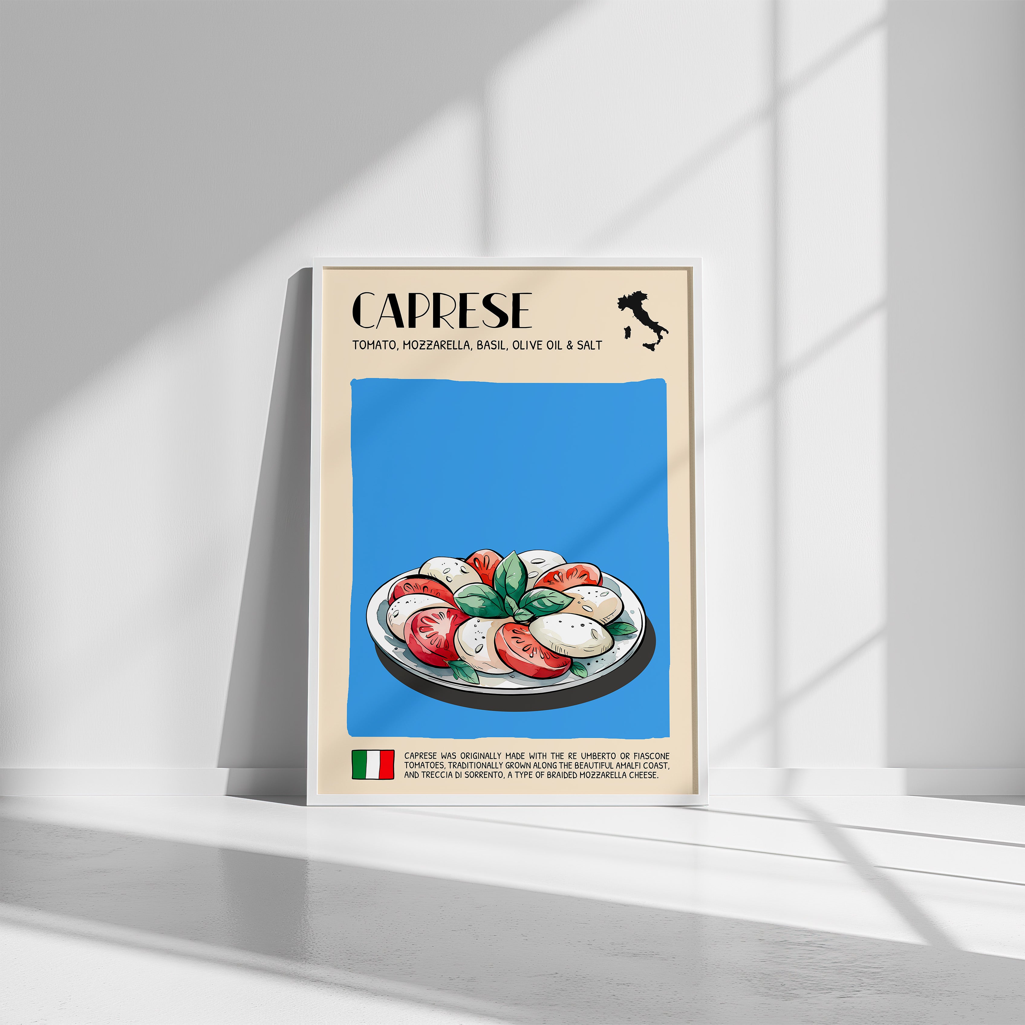 DIGITAL POSTER - ITALIAN FOOD ART - CAPRESE