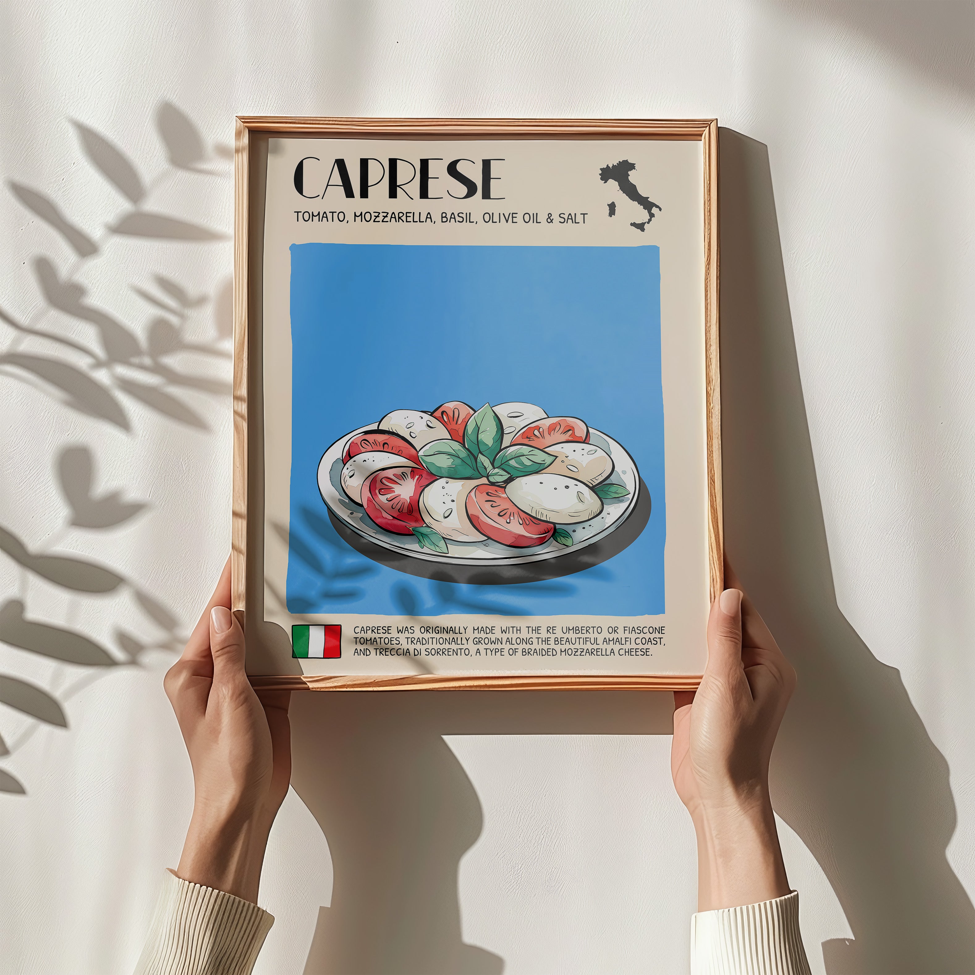 DIGITAL POSTER - ITALIAN FOOD ART - CAPRESE