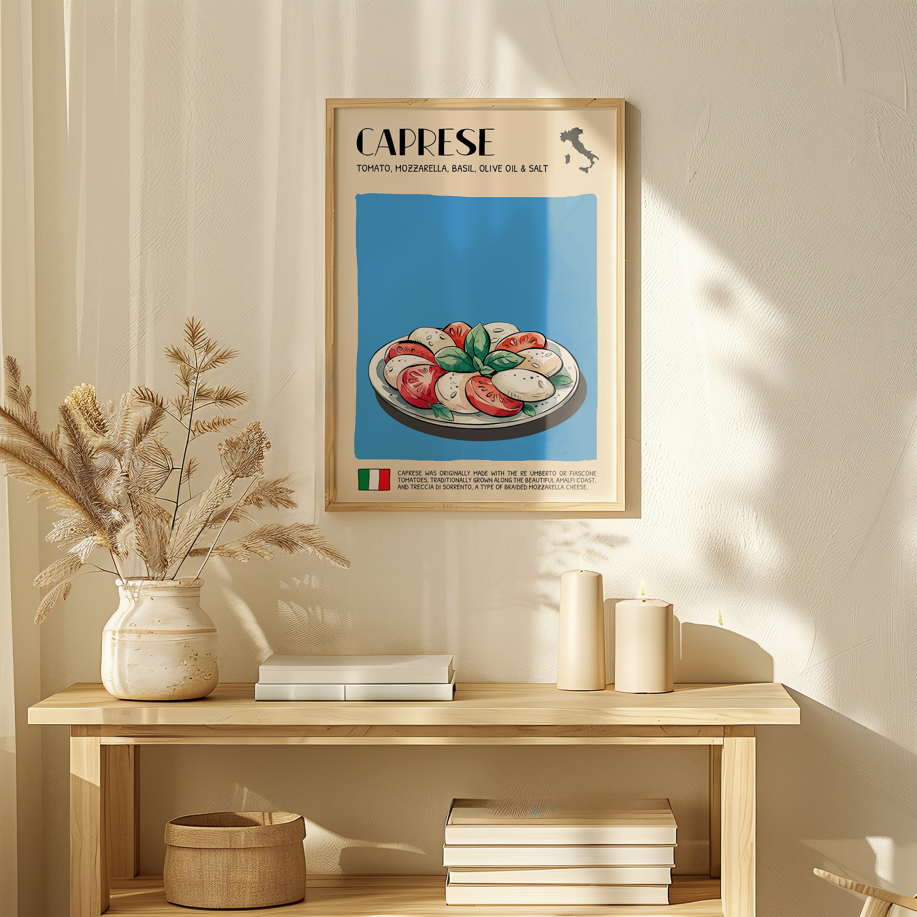 DIGITAL POSTER - ITALIAN FOOD ART - CAPRESE