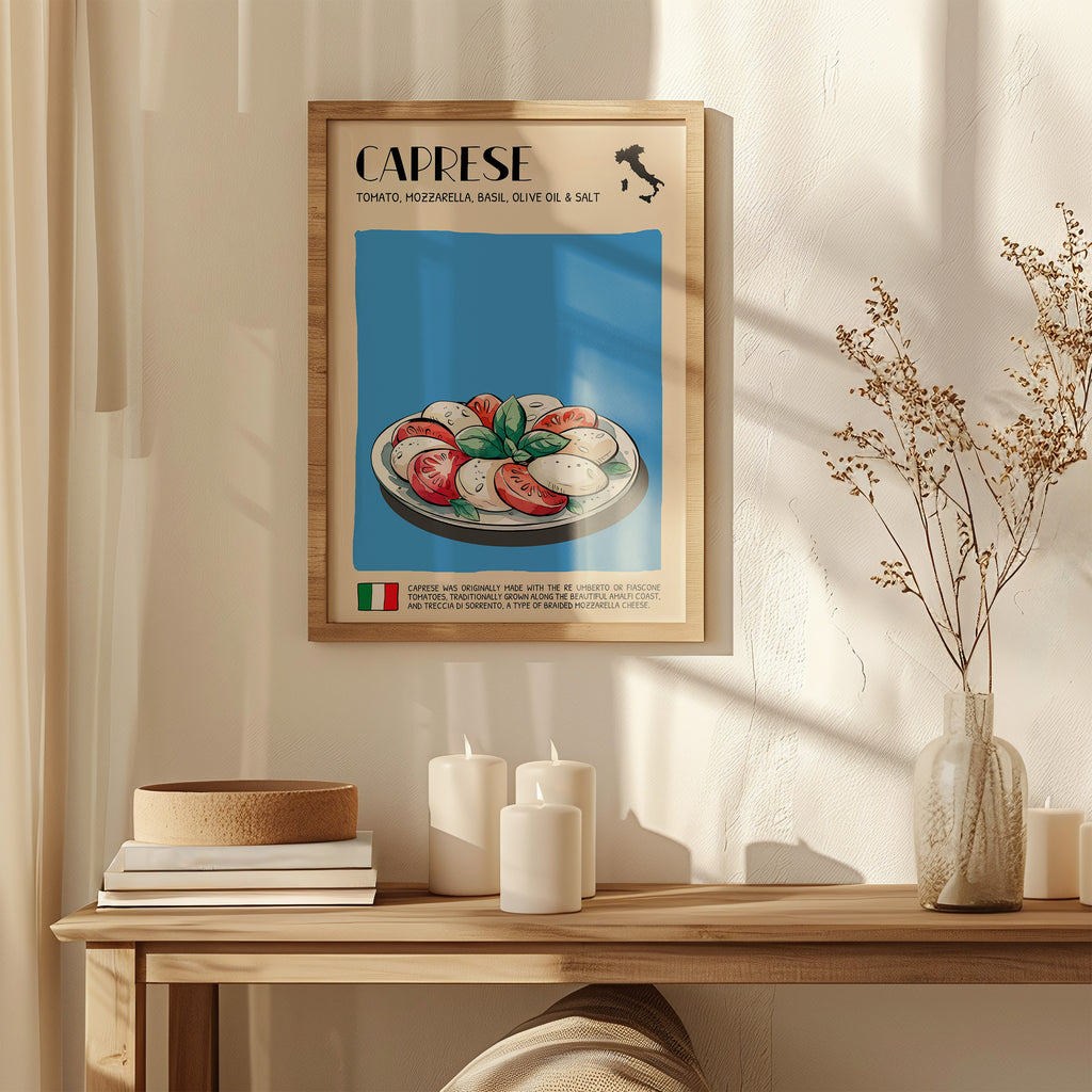 DIGITAL POSTER - ITALIAN FOOD ART - CAPRESE