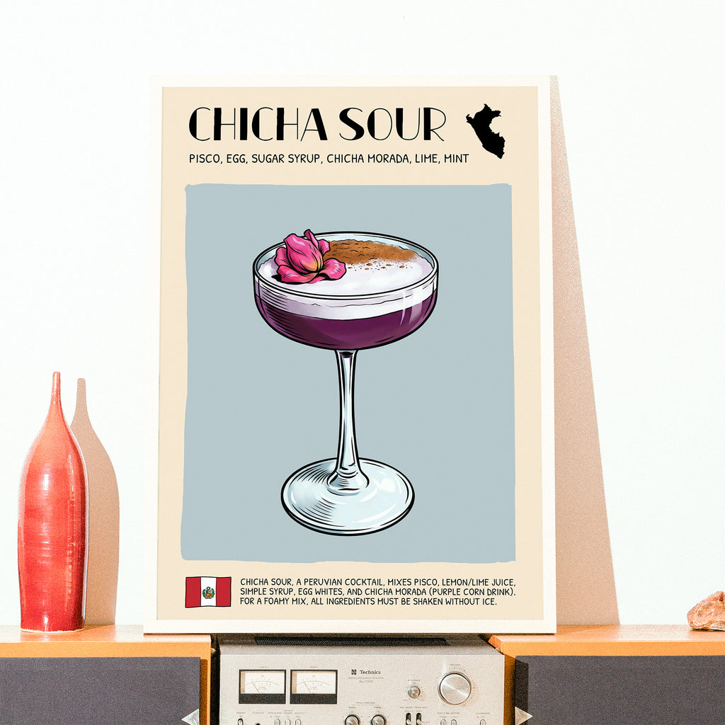DIGITAL POSTER - COCKTAIL ART - CHICHA SOUR