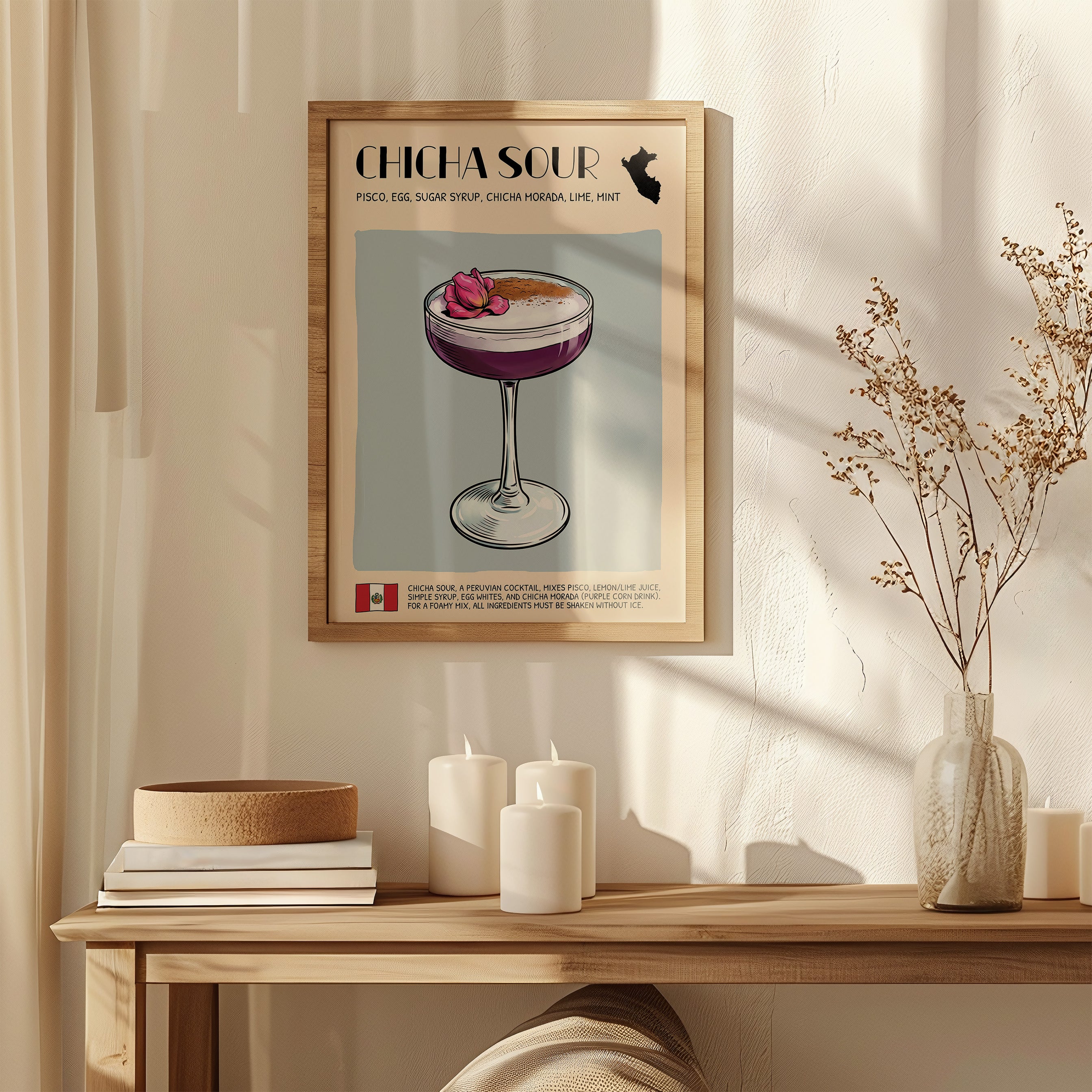 DIGITAL POSTER - COCKTAIL ART - CHICHA SOUR