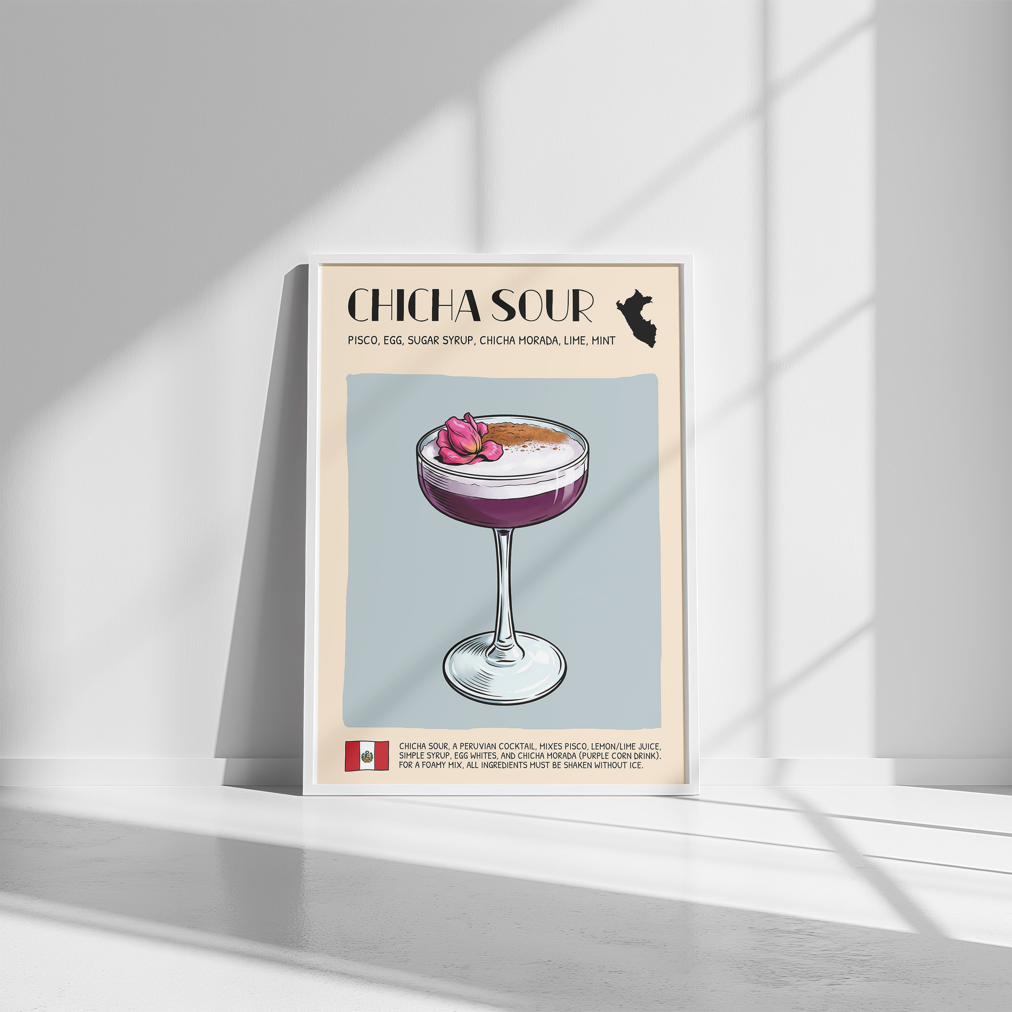 DIGITAL POSTER - COCKTAIL ART - CHICHA SOUR