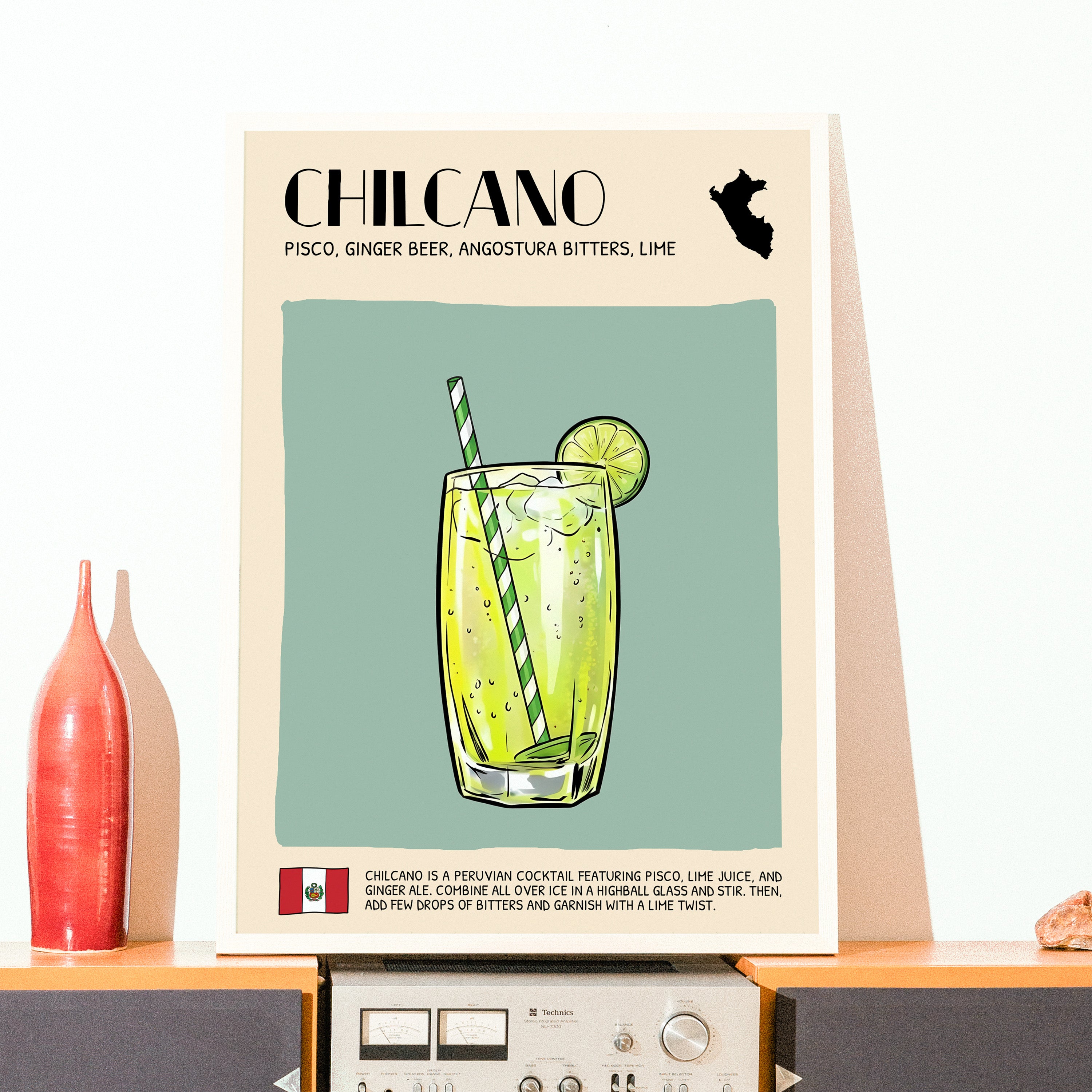 DIGITAL POSTER - COCKTAIL ART - CHILCANO